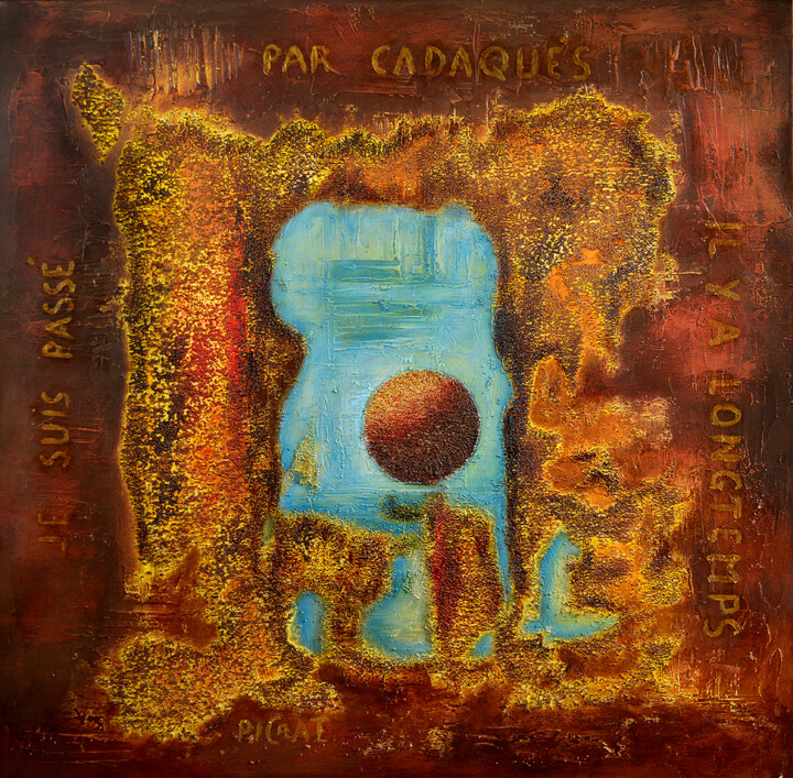 Painting titled ""Je suis passé par…" by Picrate, Original Artwork, Acrylic