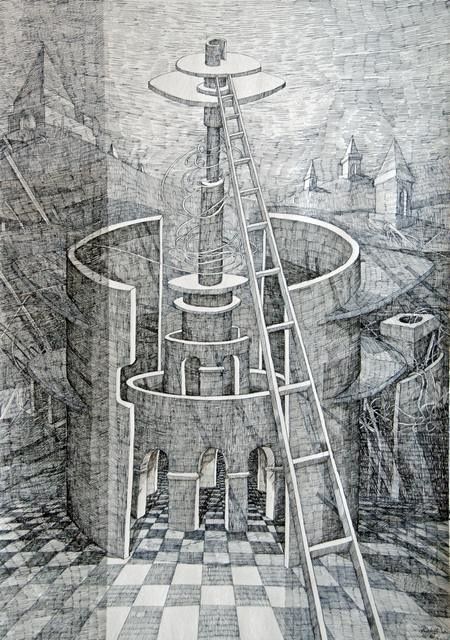 Dibujo titulada "Object II" por Dariusz Piekut, Obra de arte original, Otro