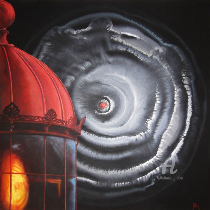 Painting titled "phares-de-bretagne-…" by Piera Bonamin, Original Artwork, Acrylic