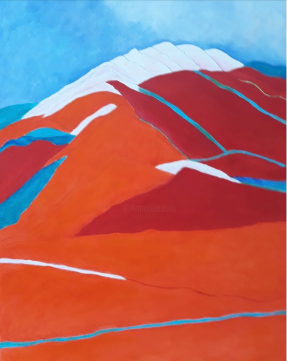 Peinture intitulée "PREALPI TICINESI 1" par Piera Zürcher, Œuvre d'art originale, Huile