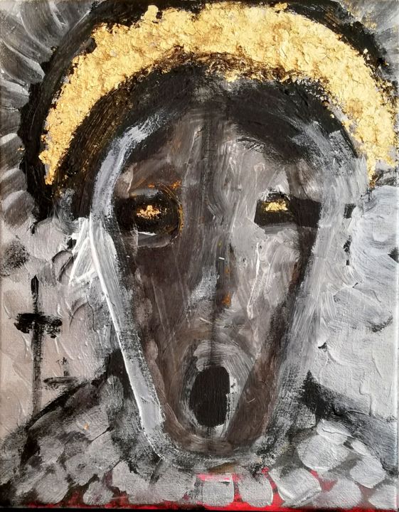 Painting titled "Icon #1" by Pierangelo Rosati, Original Art, Acrylic