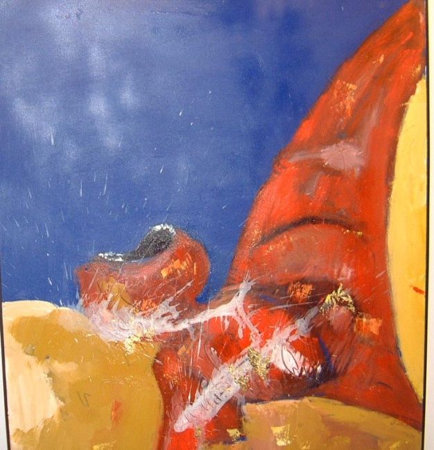 Painting titled "urlo 2" by Piergiorgio Panelli, Original Artwork