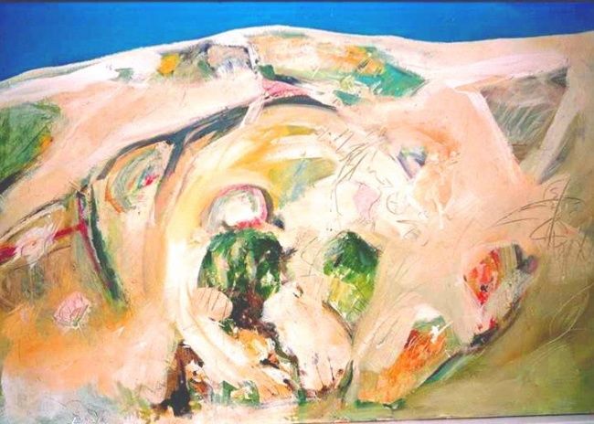 Pittura intitolato "collina 2000" da Piergiorgio Panelli, Opera d'arte originale