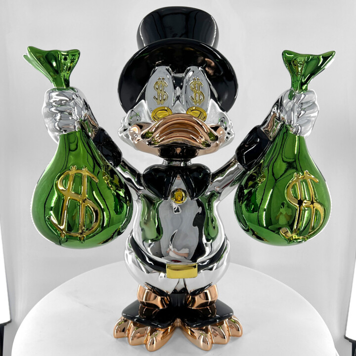 Скульптура под названием "Billionaire Duck Si…" - Pieri Gallery (Pieri), Подлинное произведение искусства, Смола