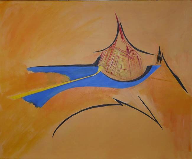 Painting titled "Composition" by Pierle, Original Artwork