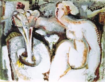 Peinture intitulée "THE WHITE LADY" par Pierluigi Ferrari, Œuvre d'art originale