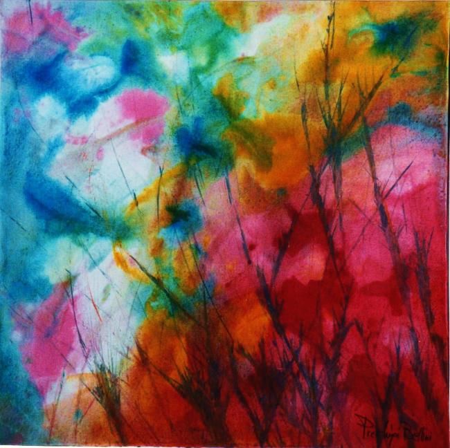 Painting titled "Fantasia Colorata" by Pierluigi Bellini, Original Artwork, Oil