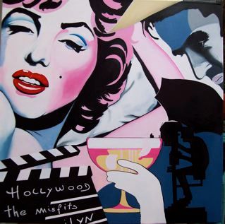 Malarstwo zatytułowany „Marilyn” autorstwa Françoise Ader, Oryginalna praca, Olej
