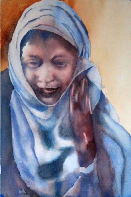 Peinture intitulée "Mauritanienne" par Pierre Alix, Œuvre d'art originale