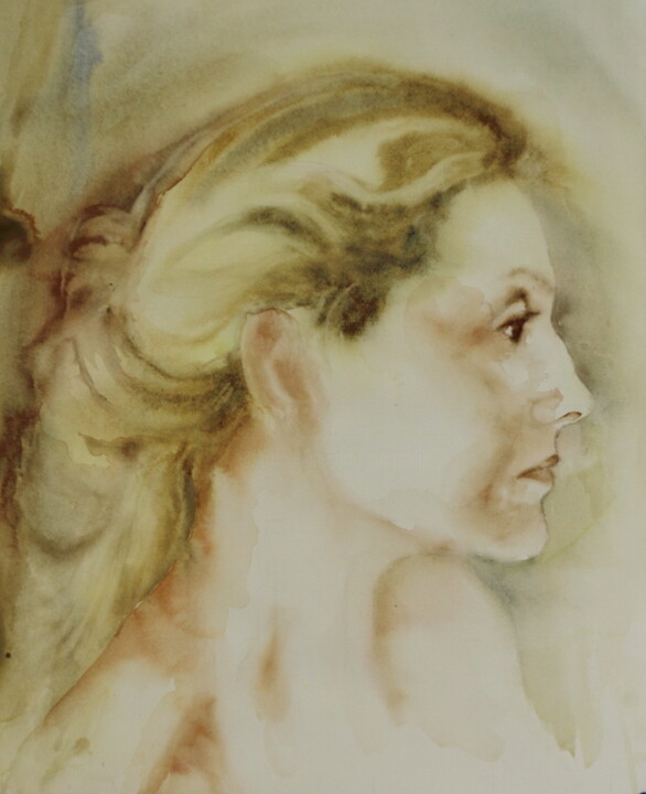 Peinture intitulée "Olivia" par Pierre Alix, Œuvre d'art originale, Huile