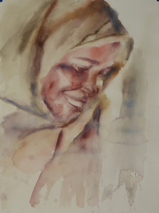 "mauritaniennereduit…" başlıklı Tablo Pierre Alix tarafından, Orijinal sanat, Suluboya
