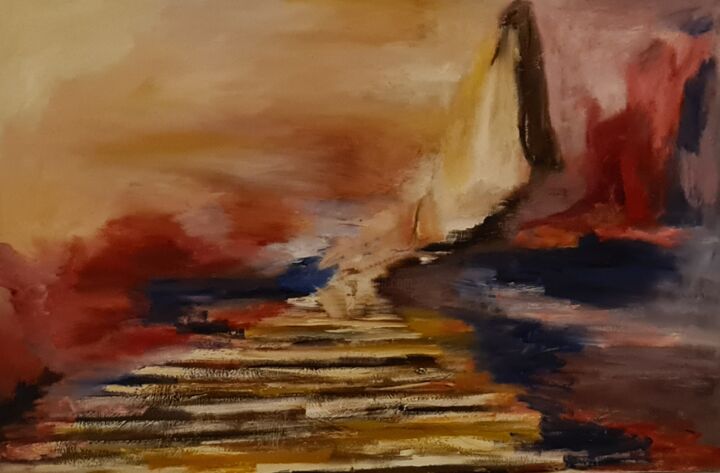 Картина под названием "Ascension" - Pierre Ann Dargent, Подлинное произведение искусства, Масло