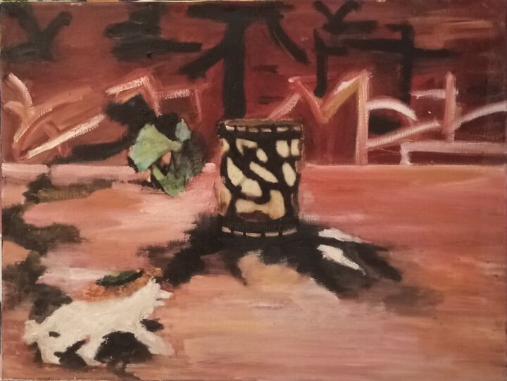 Картина под названием "Tambourin" - Pierre Ann Dargent, Подлинное произведение искусства, Масло