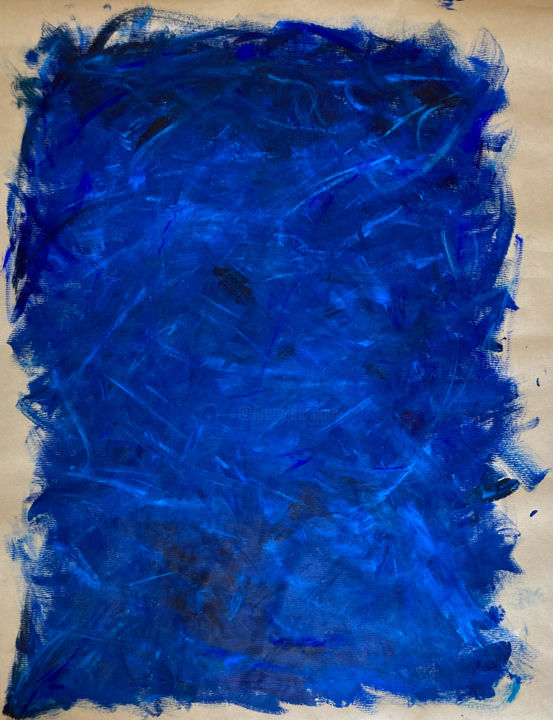 Painting titled "Bleus" by Pierre Aubisse, Original Artwork, Acrylic