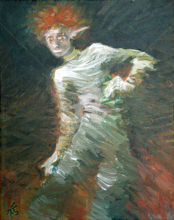Painting titled "Peter Pan" by Pierre Bara, Original Artwork, Acrylic