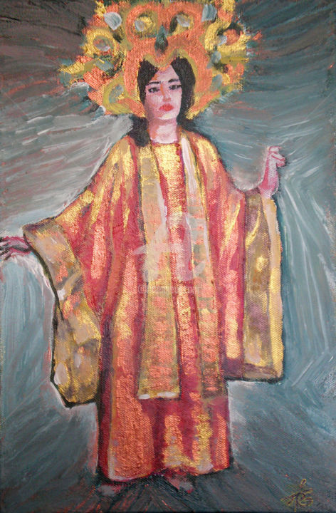 Painting titled "Turandot" by Pierre Bara, Original Artwork, Acrylic