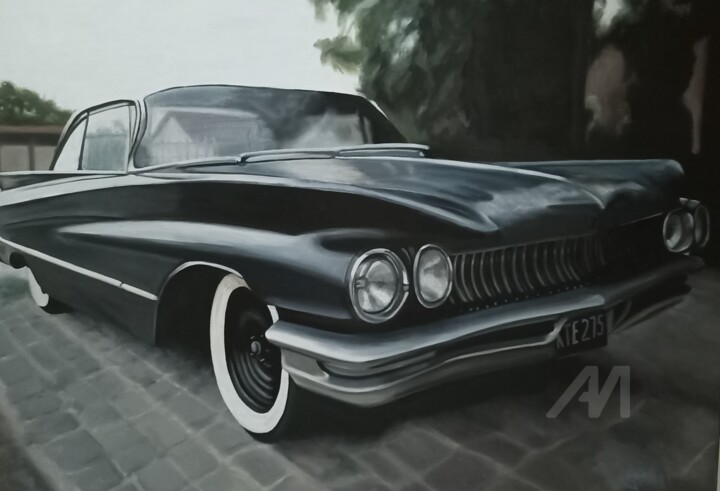 Peinture intitulée "Buick Sabre 1960" par Pierre Boutouiller, Œuvre d'art originale, Huile