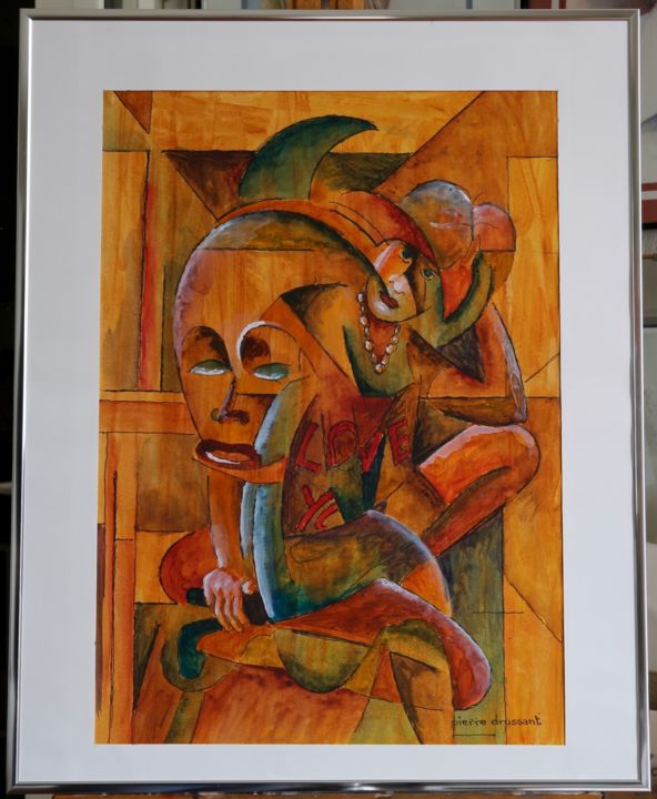 Peinture intitulée "Jeunesse Himbas, Na…" par Pierre Drussant, Œuvre d'art originale