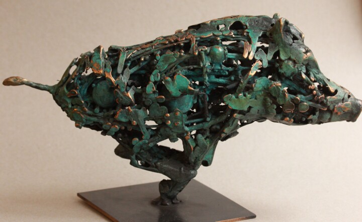 Skulptur mit dem Titel "The vital energy of…" von Pierre Duc, Original-Kunstwerk, Bronze