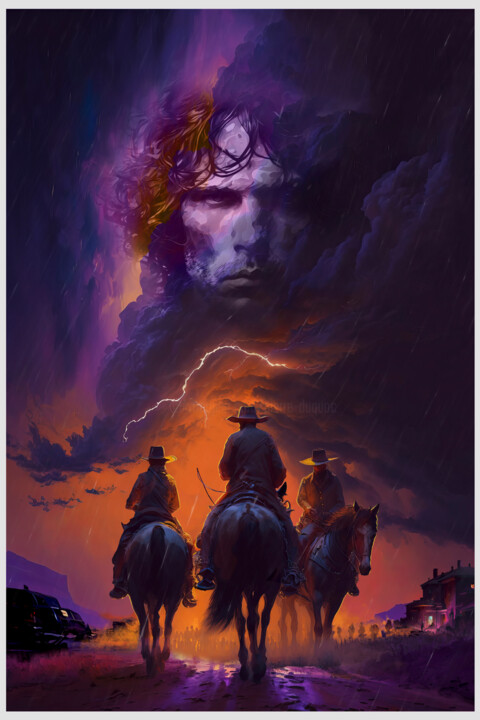 Arte digitale intitolato "Riders on the storm" da Pierre Duquoc, Opera d'arte originale, Pittura digitale