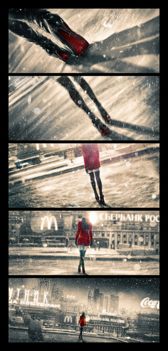 Digital Arts titled "Moscow Shuffle" by Pierre-Emmanuel Chatiliez, Original Artwork, Digital Painting