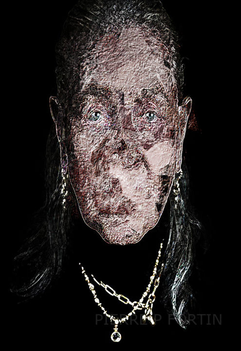 Arts numériques intitulée "Ce visage 4" par Pierre P Fortin, Œuvre d'art originale, Peinture numérique