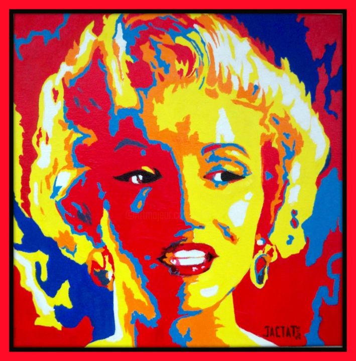 Painting titled "Marilyn" by Pierre Jactat, Original Artwork, Acrylic