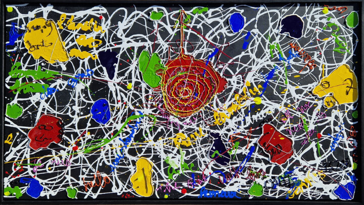 Картина под названием "CHARON" - Pierre Lamblin, Подлинное произведение искусства, Акрил Установлен на Деревянная рама для н…