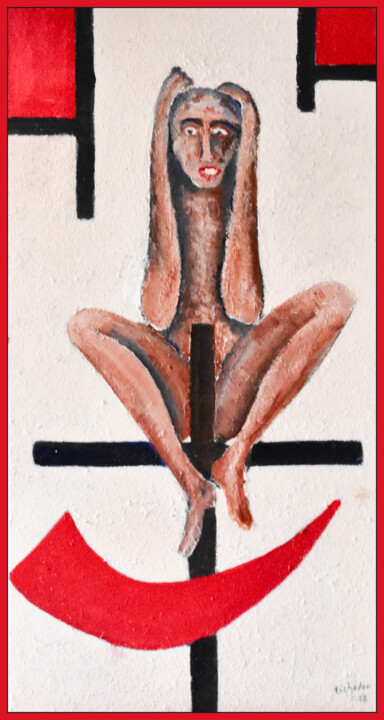 Peinture intitulée "christ" par Pierre Laurent Tichadou, Œuvre d'art originale, Huile