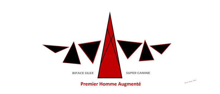 Arts numériques intitulée "SUPER CANINE L'HOMM…" par Pierre-Marie Dutel, Œuvre d'art originale, Peinture numérique
