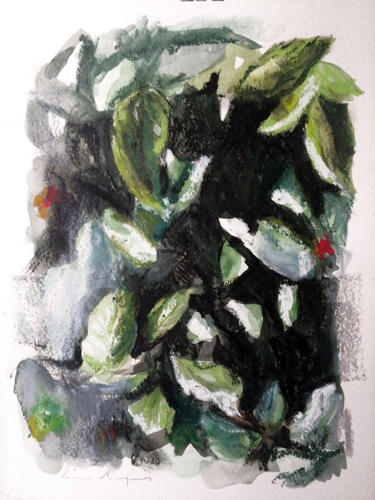 Картина под названием "Jardin chimérique" - Pierre Marquès, Подлинное произведение искусства, Масло