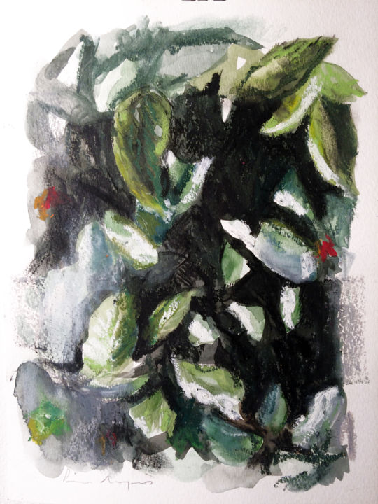 Pintura titulada "Jardin chimérique" por Pierre Marquès, Obra de arte original, Oleo