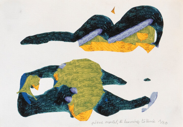 Рисунок под названием "e-learning tetanie" - Pierre Martel, Подлинное произведение искусства, Цветные карандаши