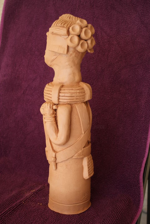 Sculpture titled "stylnok femme colon…" by Pierre Morice, Original Artwork, Ceramics