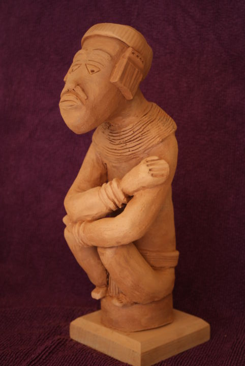 Sculpture titled "stylnok homme" by Pierre Morice, Original Artwork, Ceramics