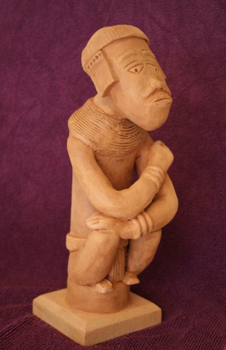 Sculpture titled "stylnok homme" by Pierre Morice, Original Artwork, Ceramics