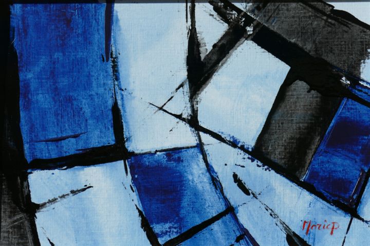 Peinture intitulée "bleu 0784" par Pierre Morice, Œuvre d'art originale, Huile