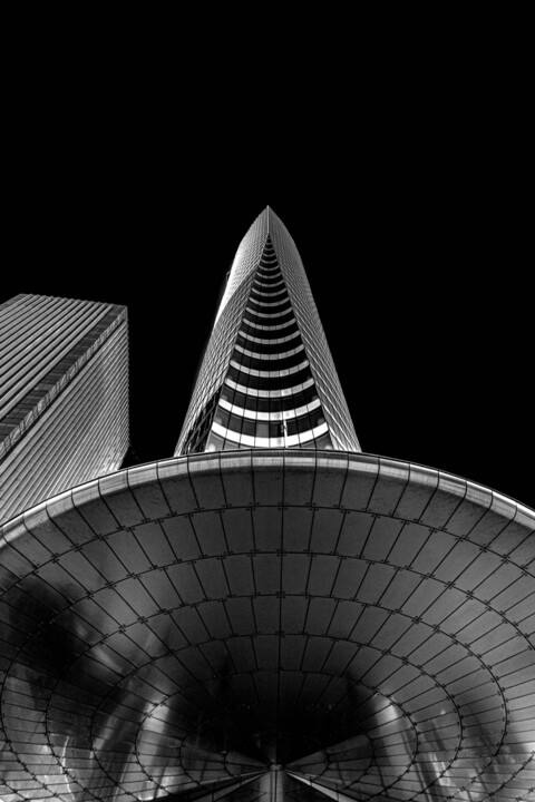 Photography titled "La Défense : Elevat…" by Pierre Nadler, Original Artwork, Digital Photography Mounted on Other rigid pan…