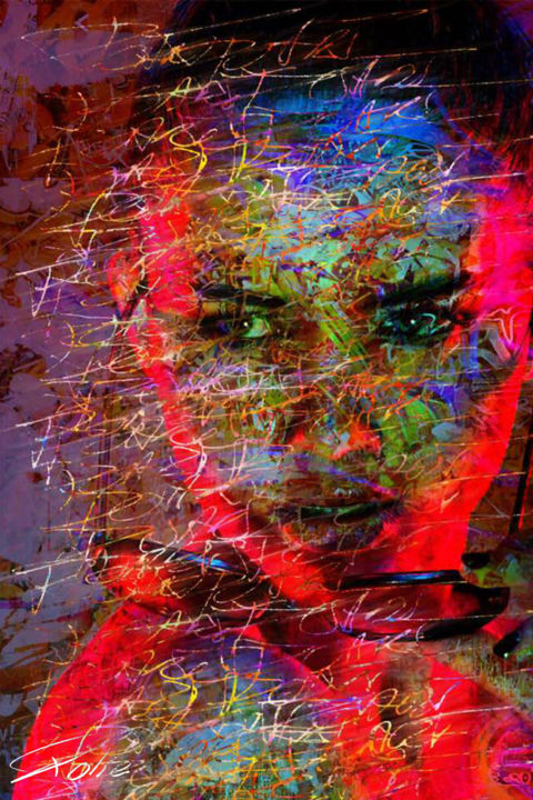 Digital Arts titled "GIRLY TAG" by Pierre Olié, Original Artwork, Digital Painting
