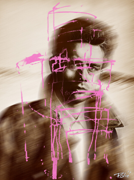Peinture intitulée "James Dean Iconic" par Pierre Olié, Œuvre d'art originale, Pigments