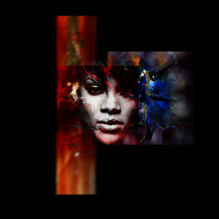 Schilderij getiteld "rihana-15x-200-dpi.…" door Pierre Olié, Origineel Kunstwerk