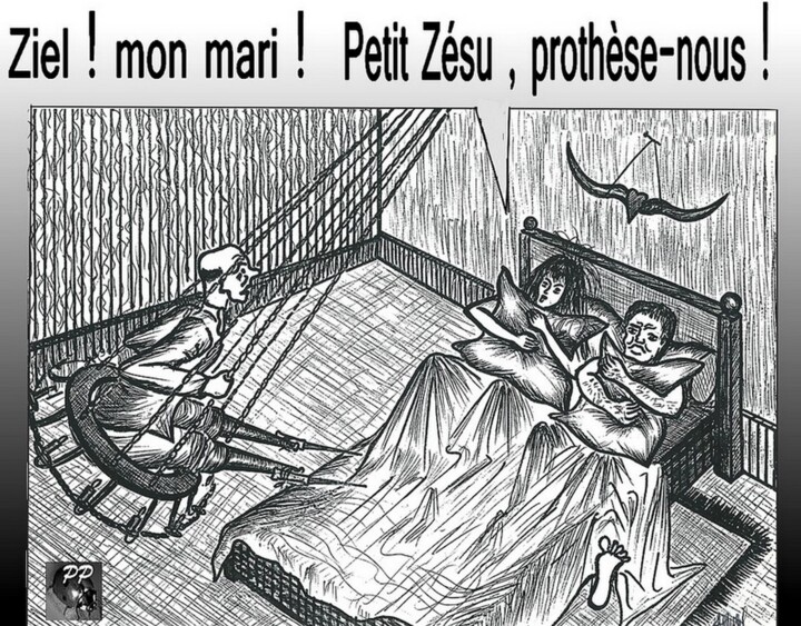 Zeichnungen mit dem Titel "petizézu prothéze-n…" von Pierre Peytavin, Original-Kunstwerk, Kugelschreiber