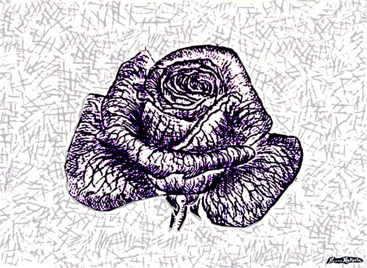 Arts numériques intitulée "UNE ROSE" par Pierre Peytavin, Œuvre d'art originale, Travail numérique 2D