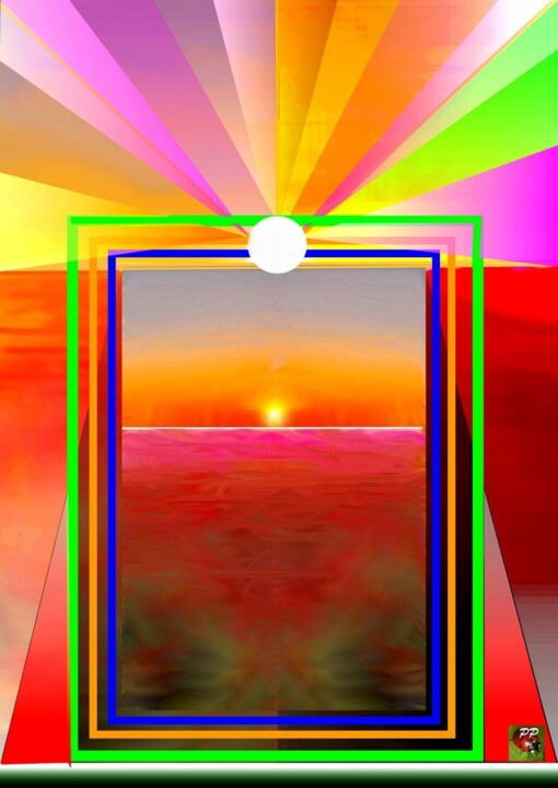 Digital Arts titled "lever de soleil" by Pierre Peytavin, Original Artwork, Digital Painting