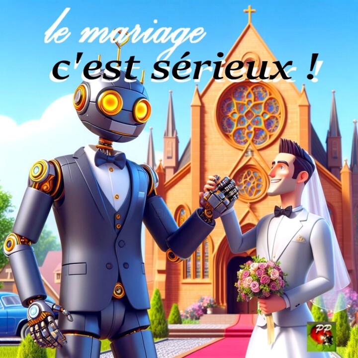 Digital Arts titled "le mariage  c'est s…" by Pierre Peytavin, Original Artwork, AI generated image
