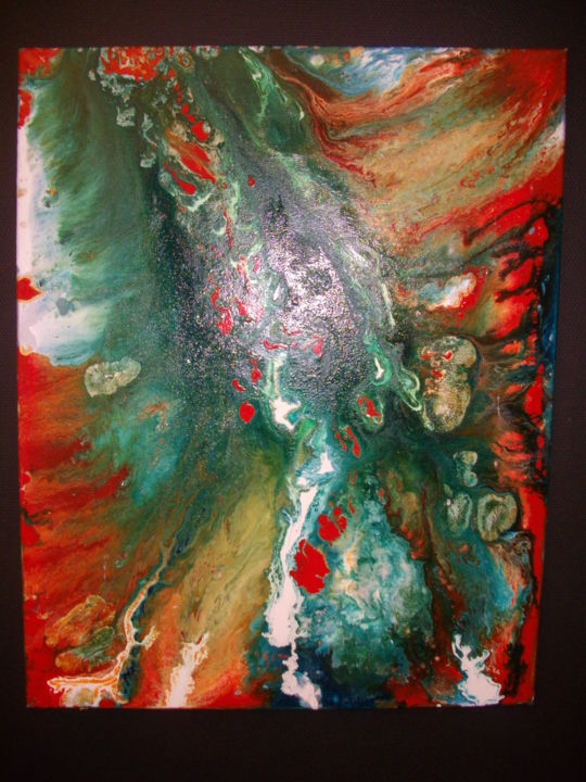 Peinture intitulée "Red CANYON" par Pierre Pits, Œuvre d'art originale, Huile