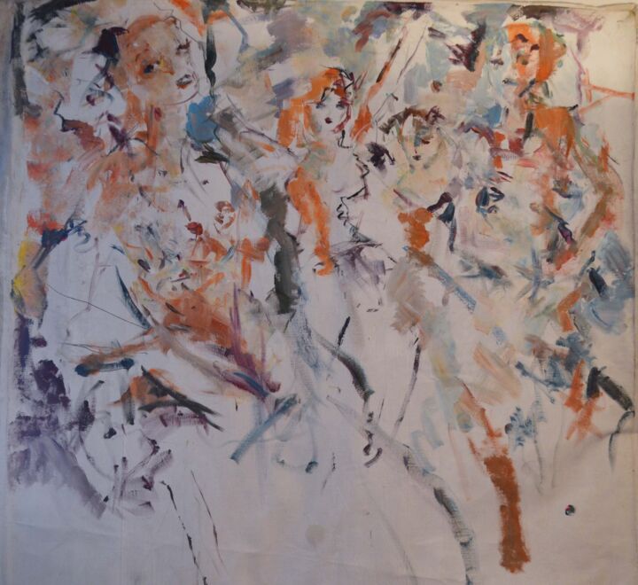 Malarstwo zatytułowany „Quadrille” autorstwa Pierre Quentel, Oryginalna praca, Akryl