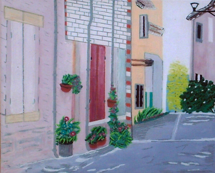 Painting titled "La petite rue nouve…" by Pierre Turbillon, Original Artwork