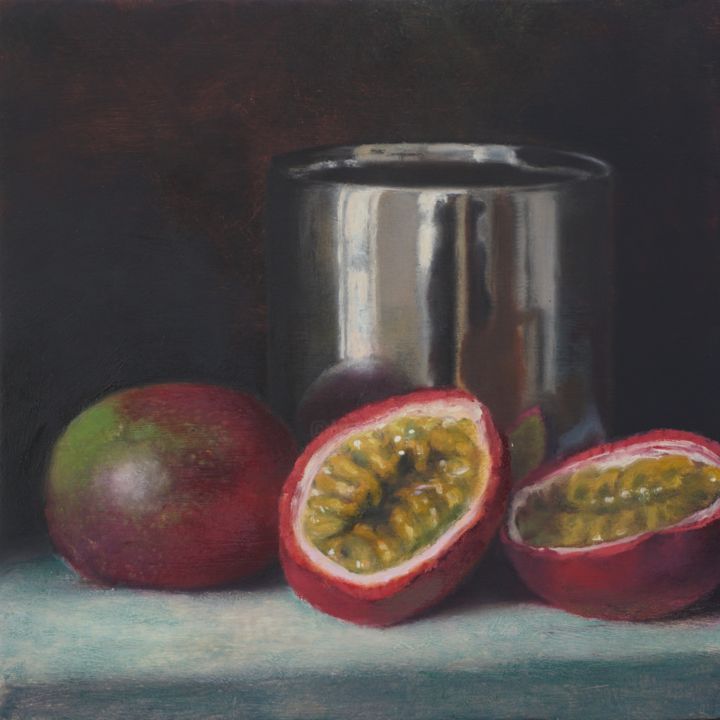 Peinture intitulée "fruits de la passion" par Pierre Van Bey, Œuvre d'art originale, Huile