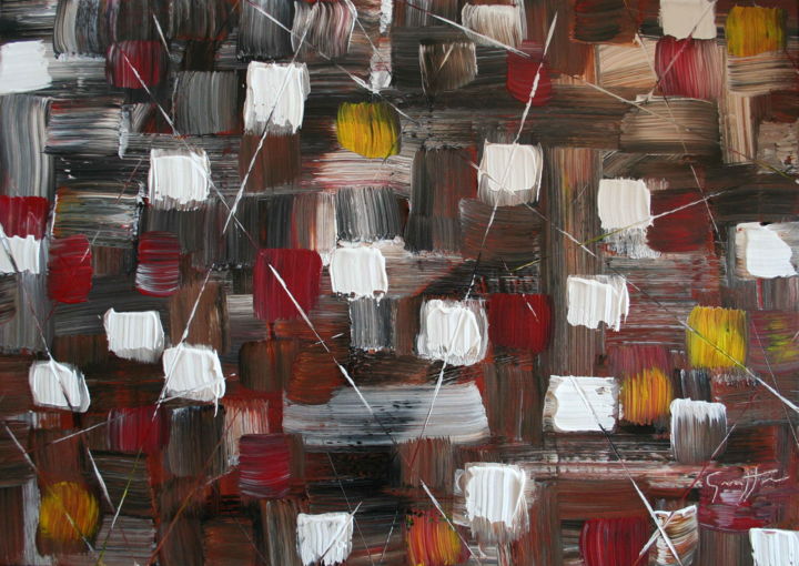 Schilderij getiteld "L'orchestre s'accor…" door Pierre-Yves Guitton, Origineel Kunstwerk, Acryl